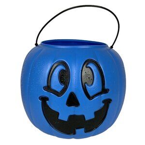 General Foam Plastics Blue Pumpkin Halloween Candy Bucket Autism Awareness